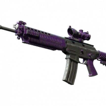 SG 553 | Ultraviolet (Battle-Scarred)