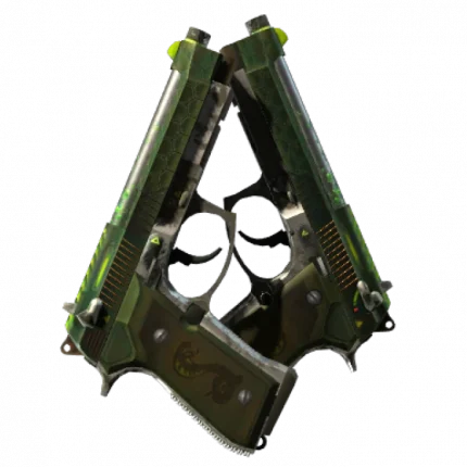 StatTrak™ Dual Berettas | Cobra Strike (Battle-Scarred)