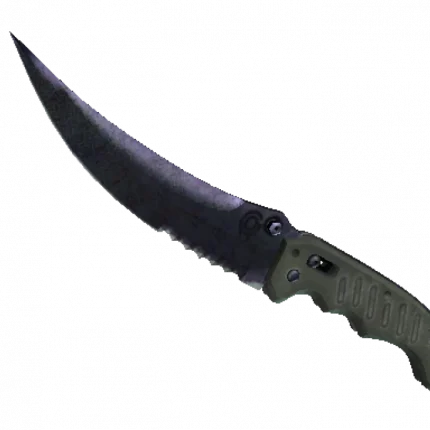 ★ StatTrak™ Flip Knife | Blue Steel (Battle-Scarred)