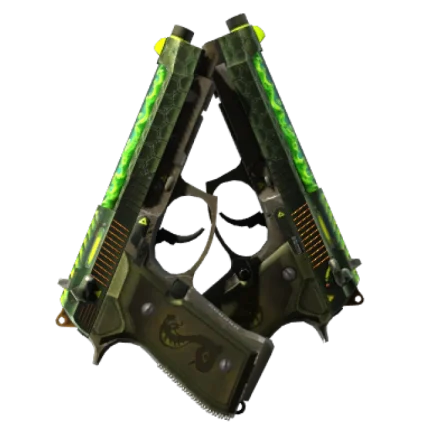 StatTrak™ Dual Berettas | Cobra Strike (Well-Worn)
