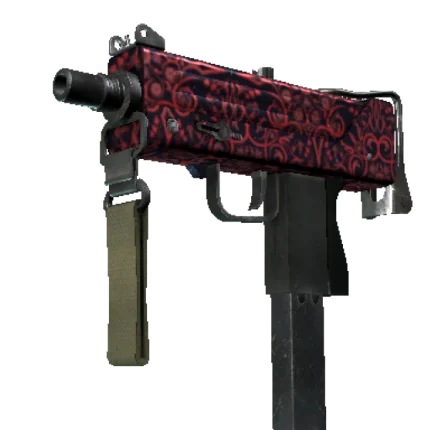 MAC-10 | Red Filigree (Field-Tested)